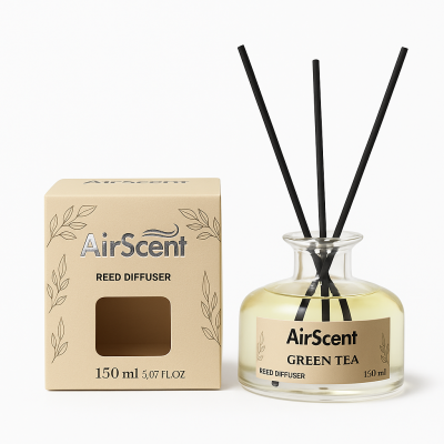 Airscent Çubuklu Oda Kokusu – Green Tea (Zesty Fresh Essence) 150 ML