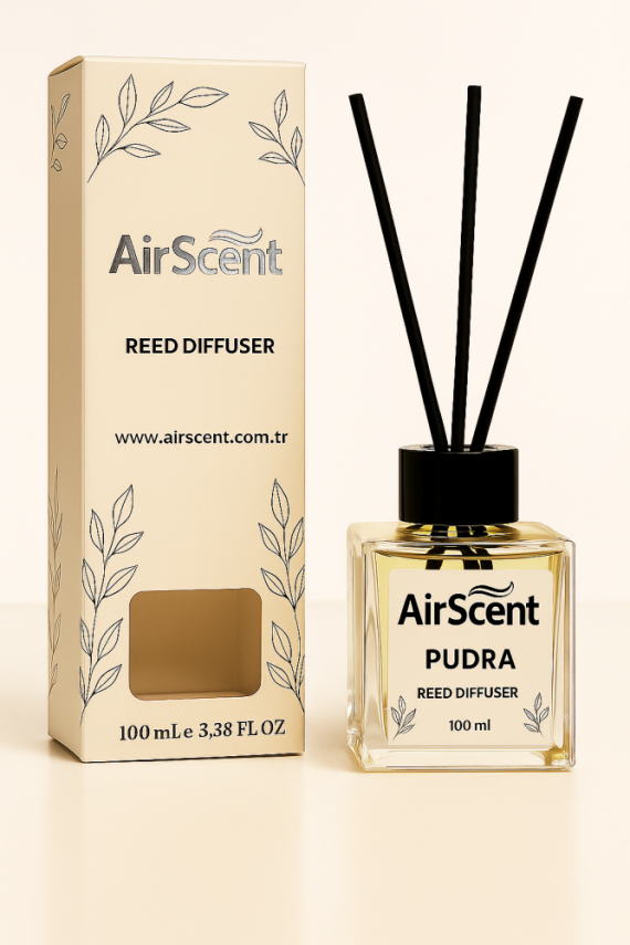 Airscent Çubuklu Oda Kokusu – Pudra (Powder Floral Essence) 100 ML - Kare - 1