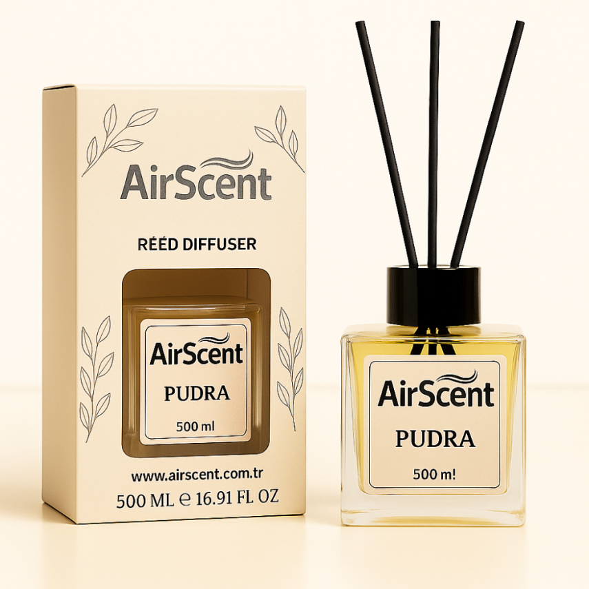 Airscent Çubuklu Oda Kokusu – Pudra (Powder Floral Essence) 500 ML - 1