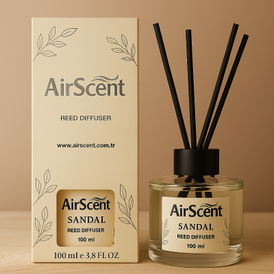 Airscent Çubuklu Oda Kokusu – Sandal (Sandalwood) 100 ML - Silindir