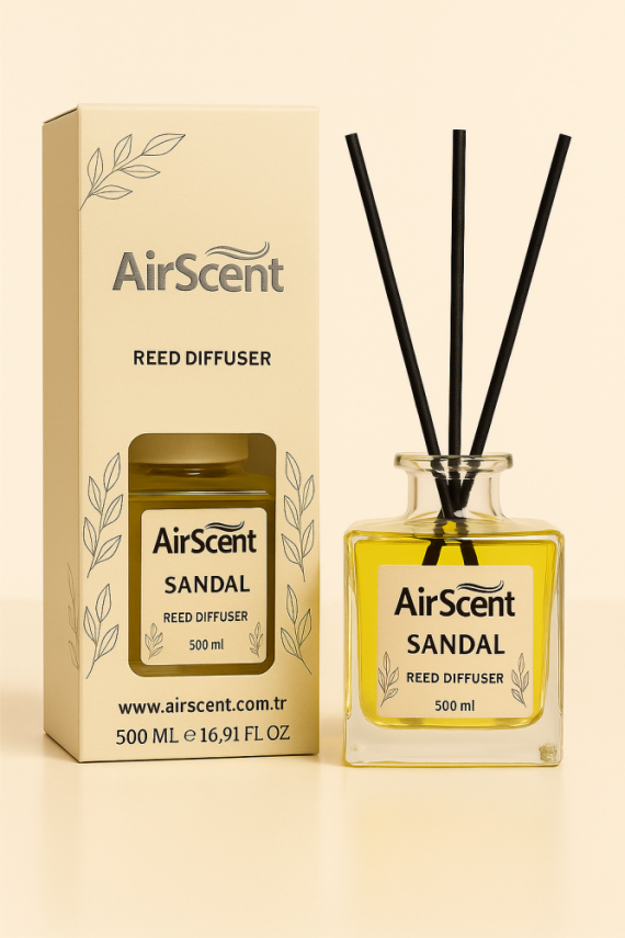 Airscent Çubuklu Oda Kokusu – Sandal (Sandalwood) 500 ML - 1