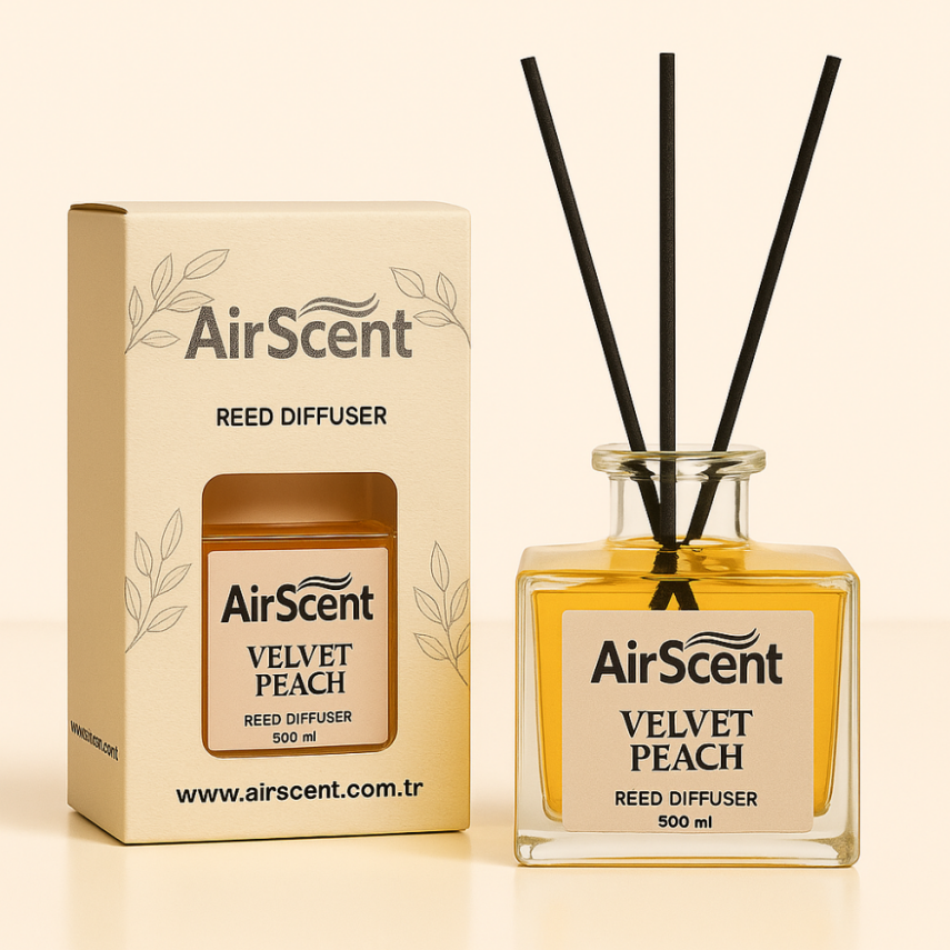 Airscent Çubuklu Oda Kokusu – Velvet Peach 500 ML - 1