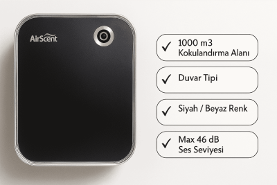 Airscent Geniş Alan Koku Makinesi (Siyah) - 5