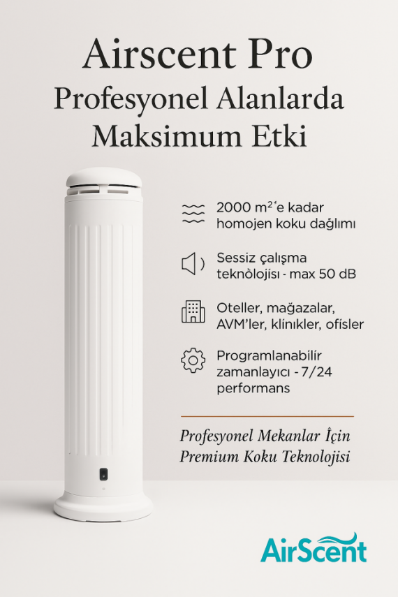 Airscent Pro Geniş Alan Koku Makinesi (Beyaz) - 2