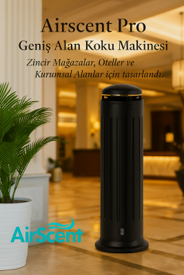 Airscent Pro Geniş Alan Koku Makinesi (Siyah)