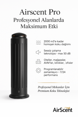 Airscent Pro Geniş Alan Koku Makinesi (Siyah) - 2
