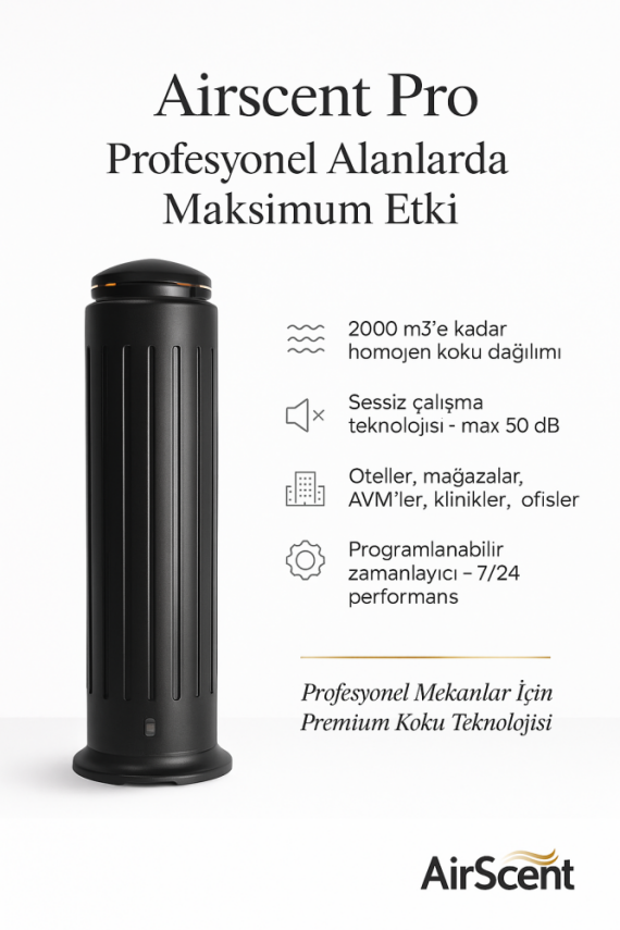Airscent Pro Geniş Alan Koku Makinesi (Siyah) - 2